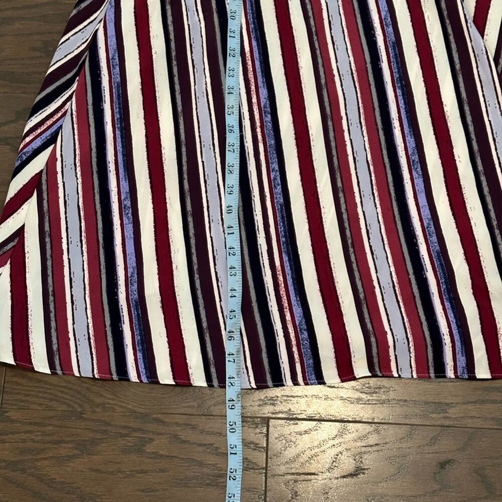 Alex Marie Colorful Cassie Stripe Sleeveless Wrap Dress Sunset Sands Size 10 NEW - Picture 10 of 12